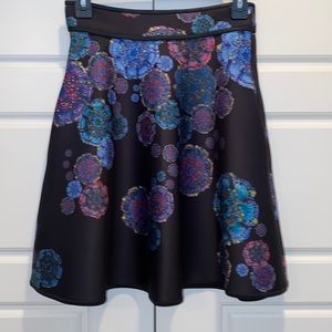 Cynthia Rowley Scuba Moonflower Mini Skirt Size 4
